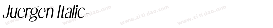 Juergen Italic字体转换